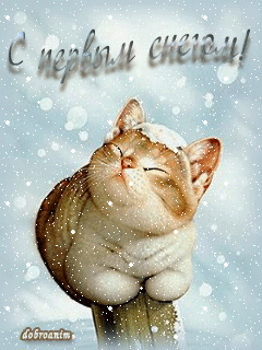 с первым снегом гиф