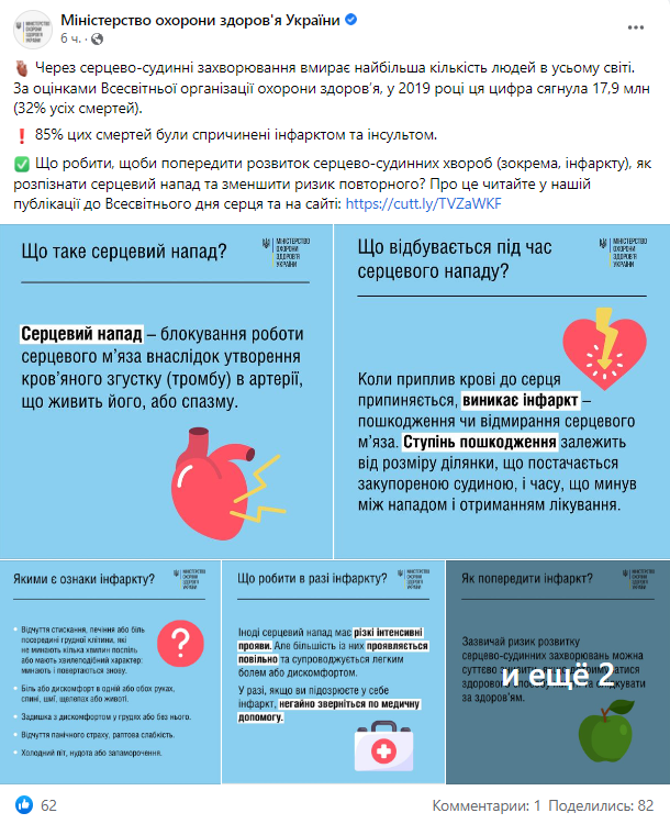 Врачи Министерства охраны здоровья опубликовали информацию, посвященную здоровью сердца и предупреждению сердечно-сосудистых заболеваний
