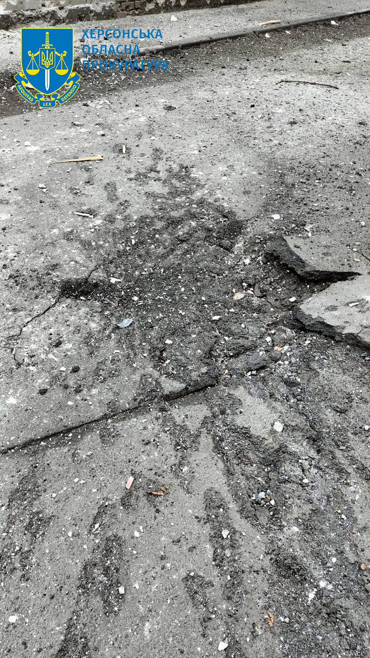 Последствия обстрела Херсонской области