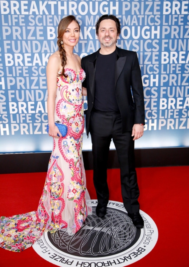 Сергей Брин с женой, фото соцсетей