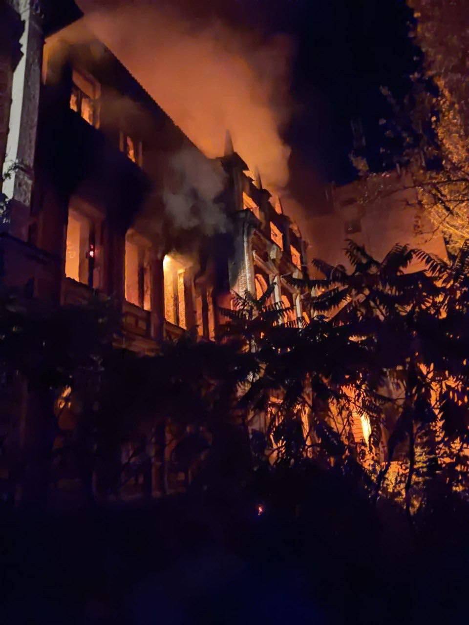 пожар в Бахмуте