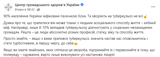 Кто в Украине болеет туберкулезом
