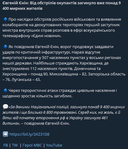 В МВД рассказали, сколько украинцев погибли с начала войны