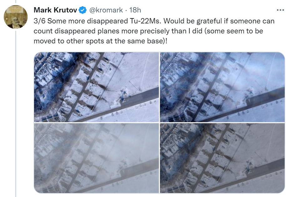 Следы от исчезнувших Ту-22М