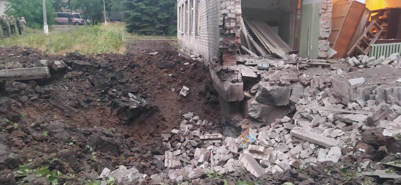 Последствия удара снаряда