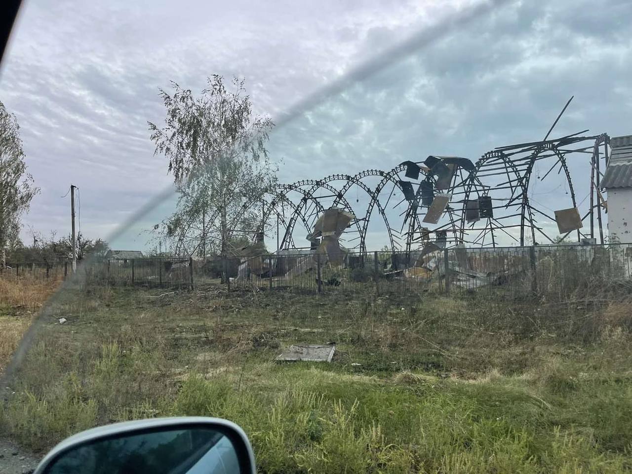 Село Уды после обстрела