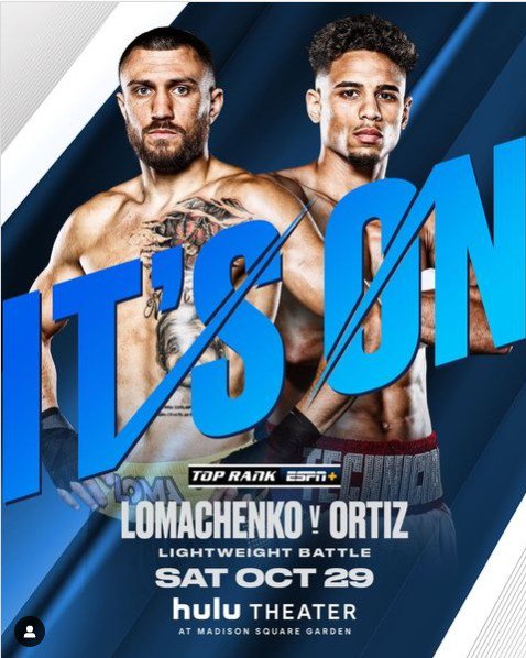 Ломаченко проведет бой с Ортисом 29 октября