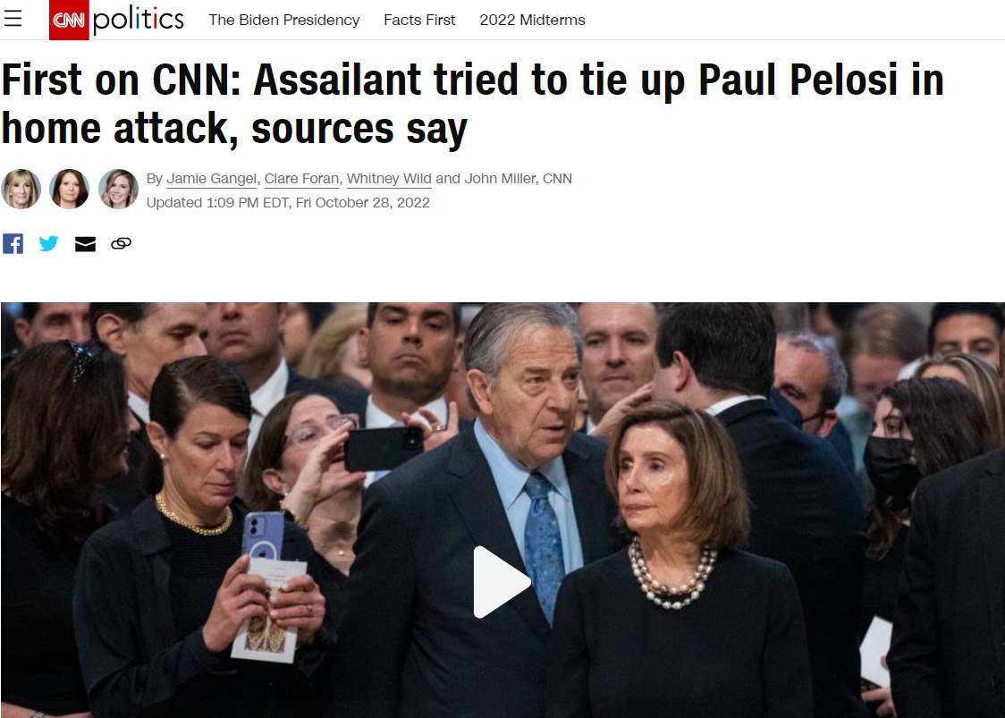 На мужа Пелоси напали с молотком