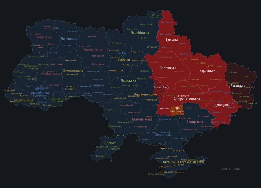 Карта воздушных тревог