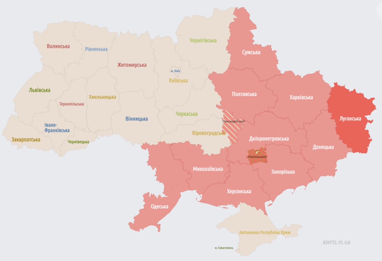 Карта тревог