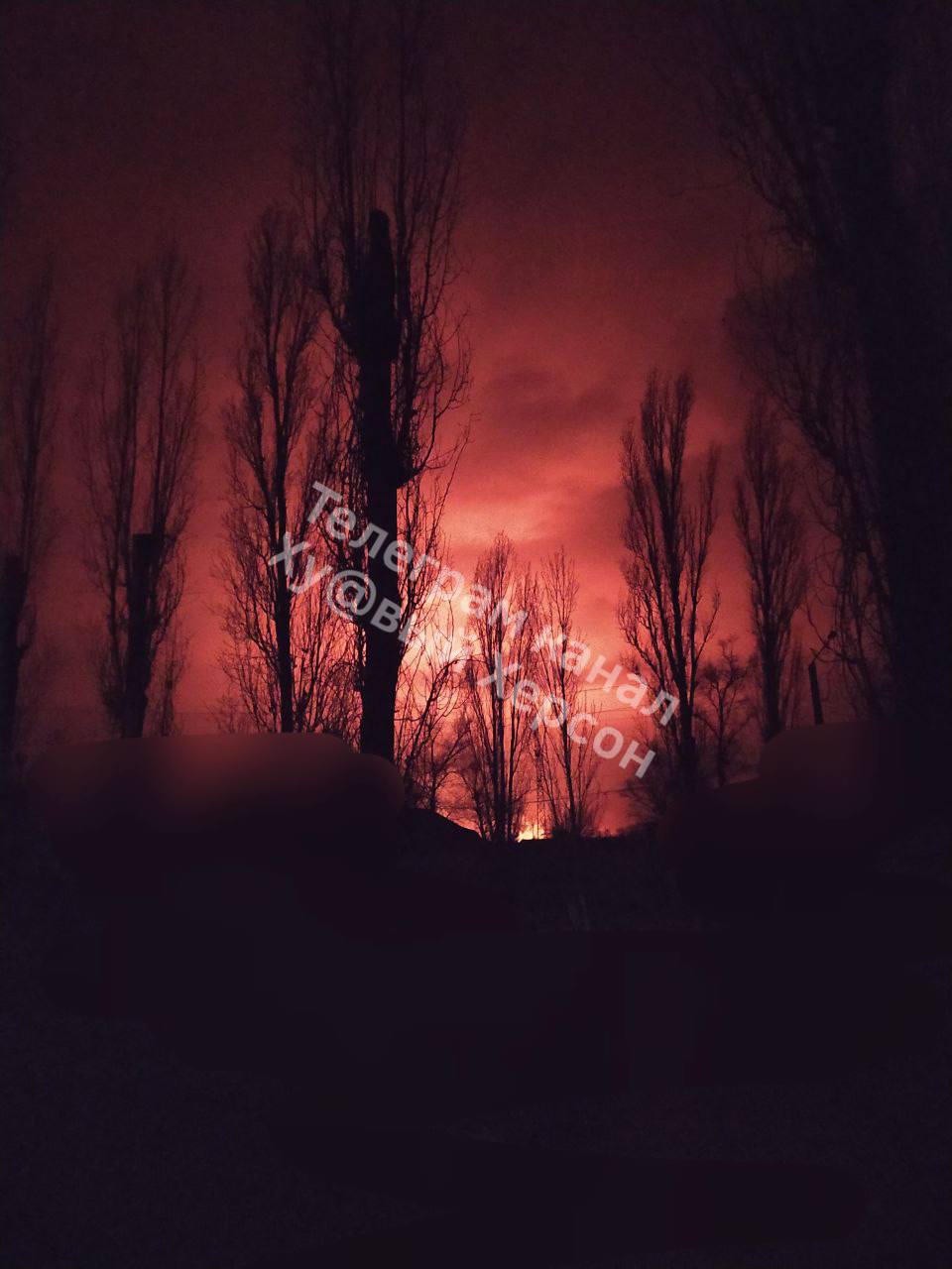 Пожар в Херсоне