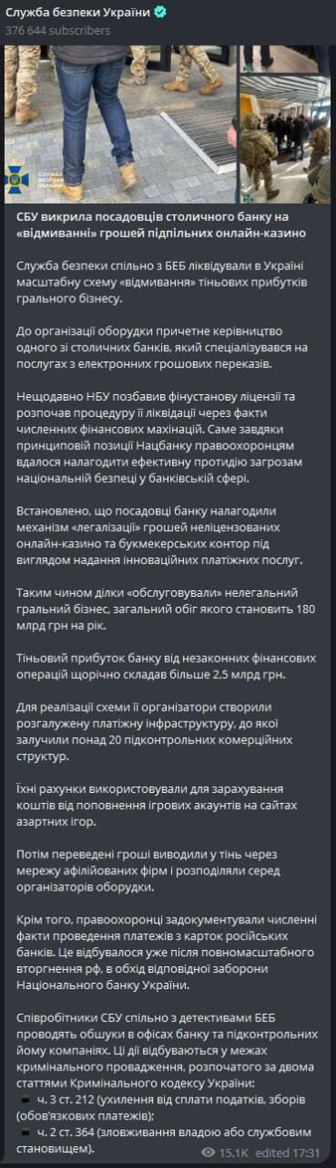 СБУ провела проверки в IBOX Банке