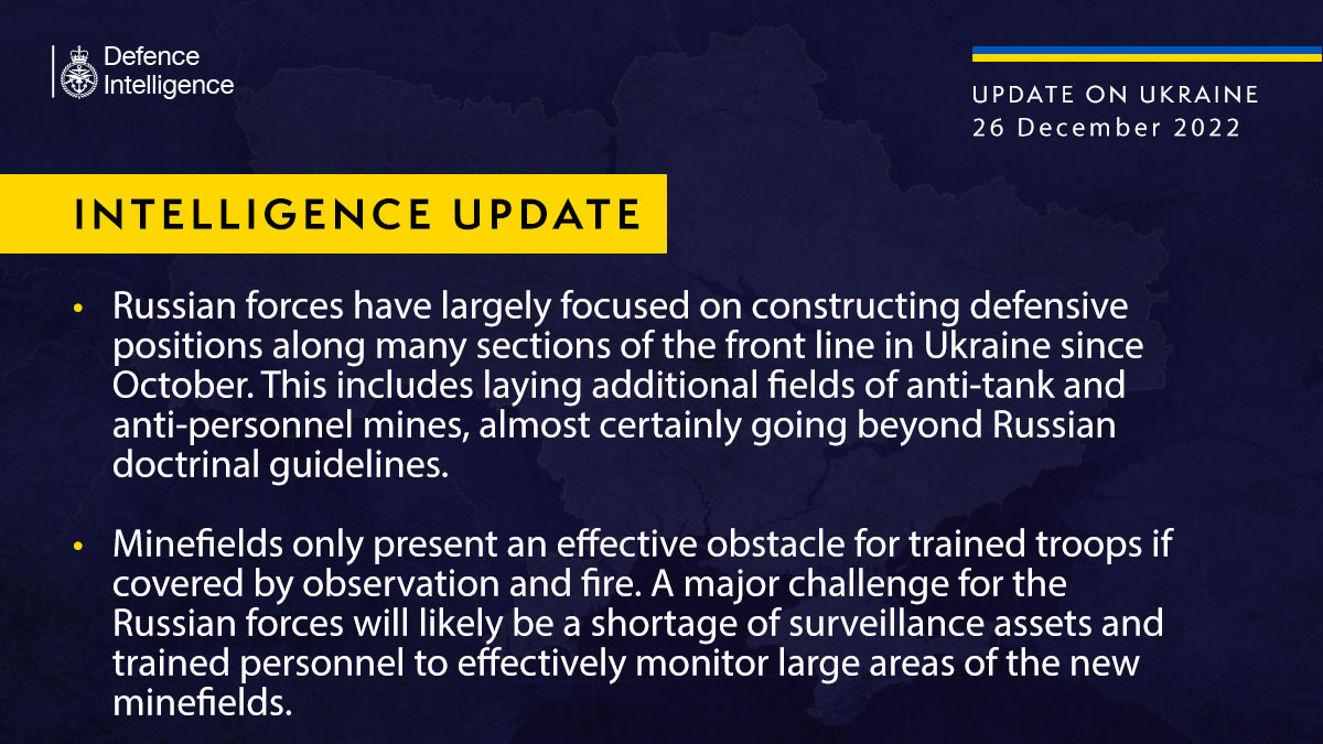 Британская разведка рассказала о проблемах россиян с оборонительными линиями