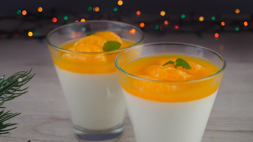 Мандариновая панакота. Рецепт YouTube- канала&nbsp;PaprikA