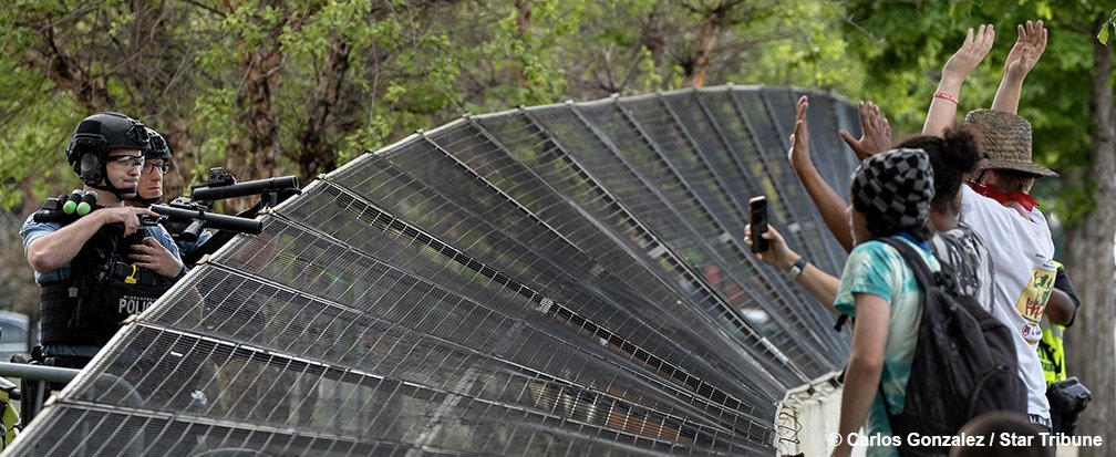 протесты в США Фото: Carlos Gonzalez/Star Tribune/twitter