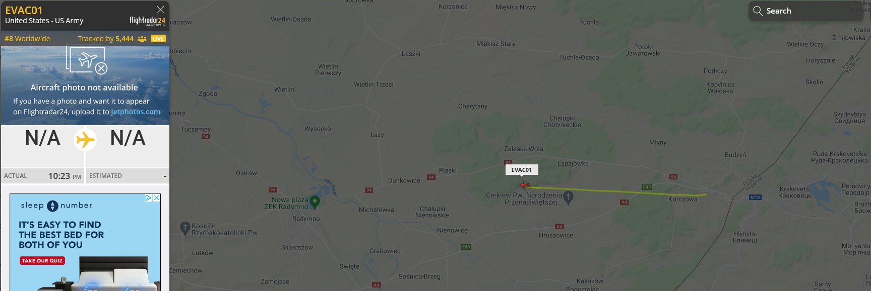 Скриншот с сайта FlightRadar24
