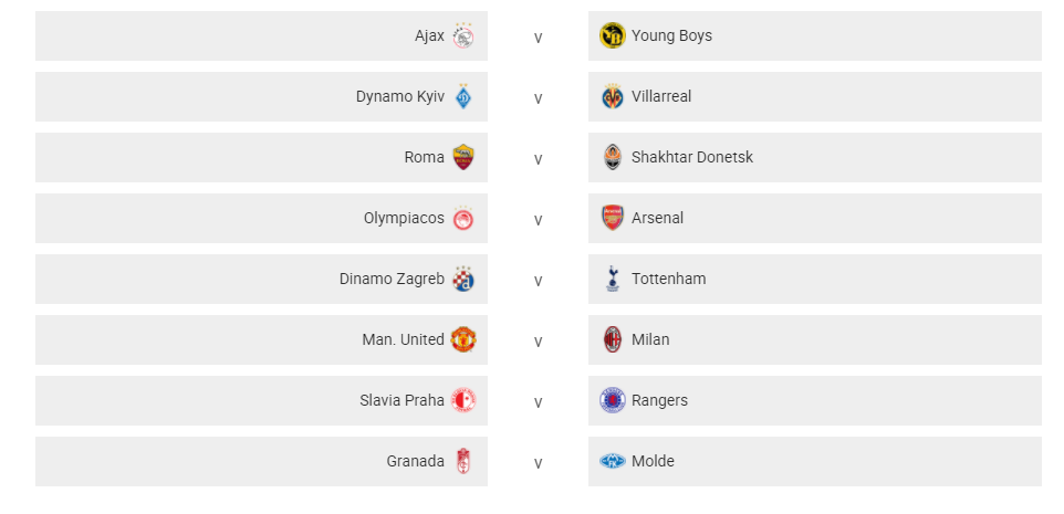 В 1/8 финала Лиги Европы "Динамо" сыграет с испанцами, "Шахтер" - с итальянцами. Скриншот: УЕФА