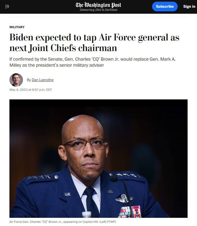 Джо Байден хоче замінити голову Генштабу США Марка Міллі