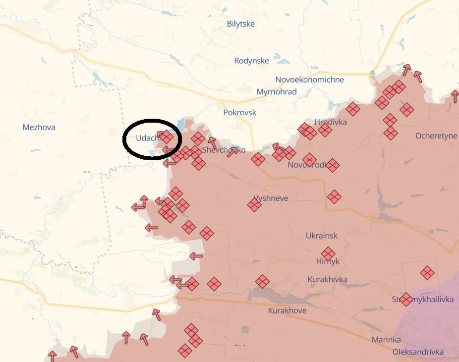 Карта боевых действий (3). Источник - Телеграм