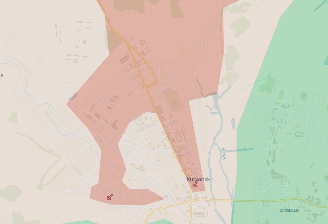 Купянск. Карта боевых действий. Источник - Deep State