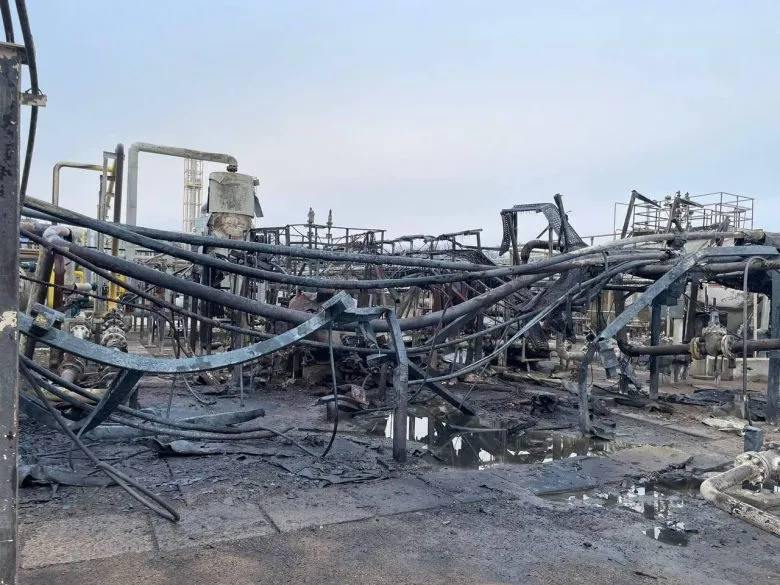 Фото (3) наслідків повітряної атаки. Джерело - Телеграм