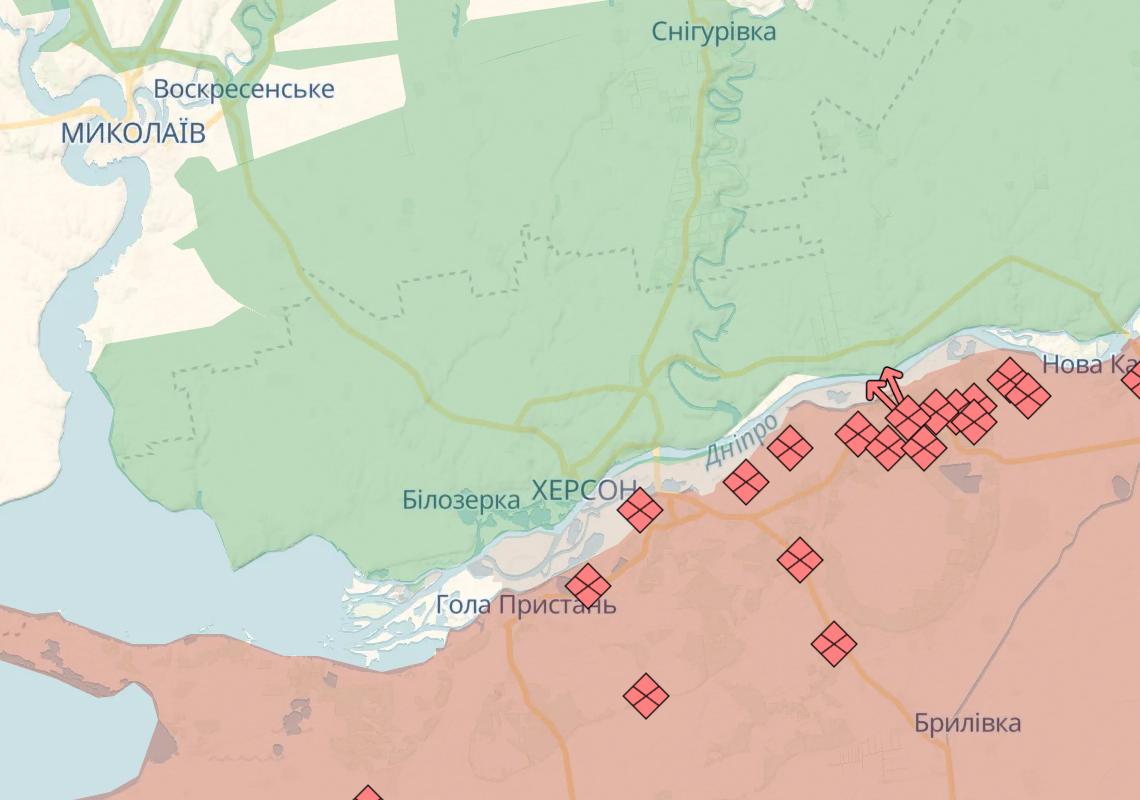 Карта бойових дій. Джерело - Телеграм