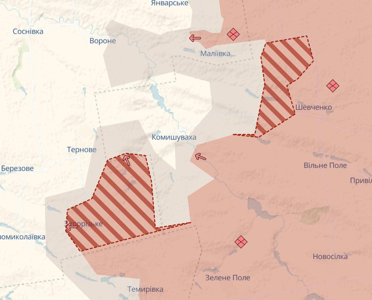 Карта боевых действий. Источник - Deep State