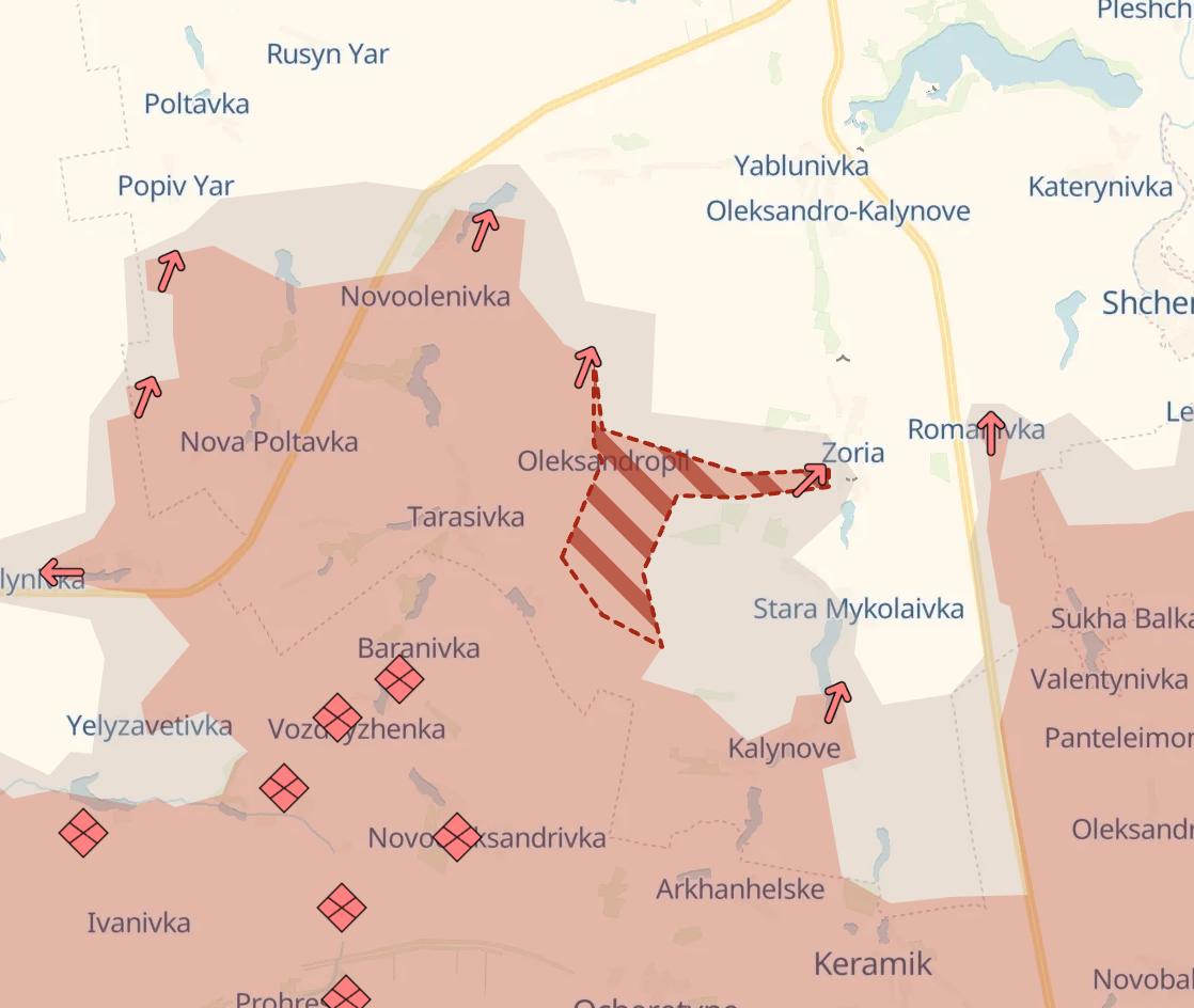 Карта боевых действий. Источник - Deep State
