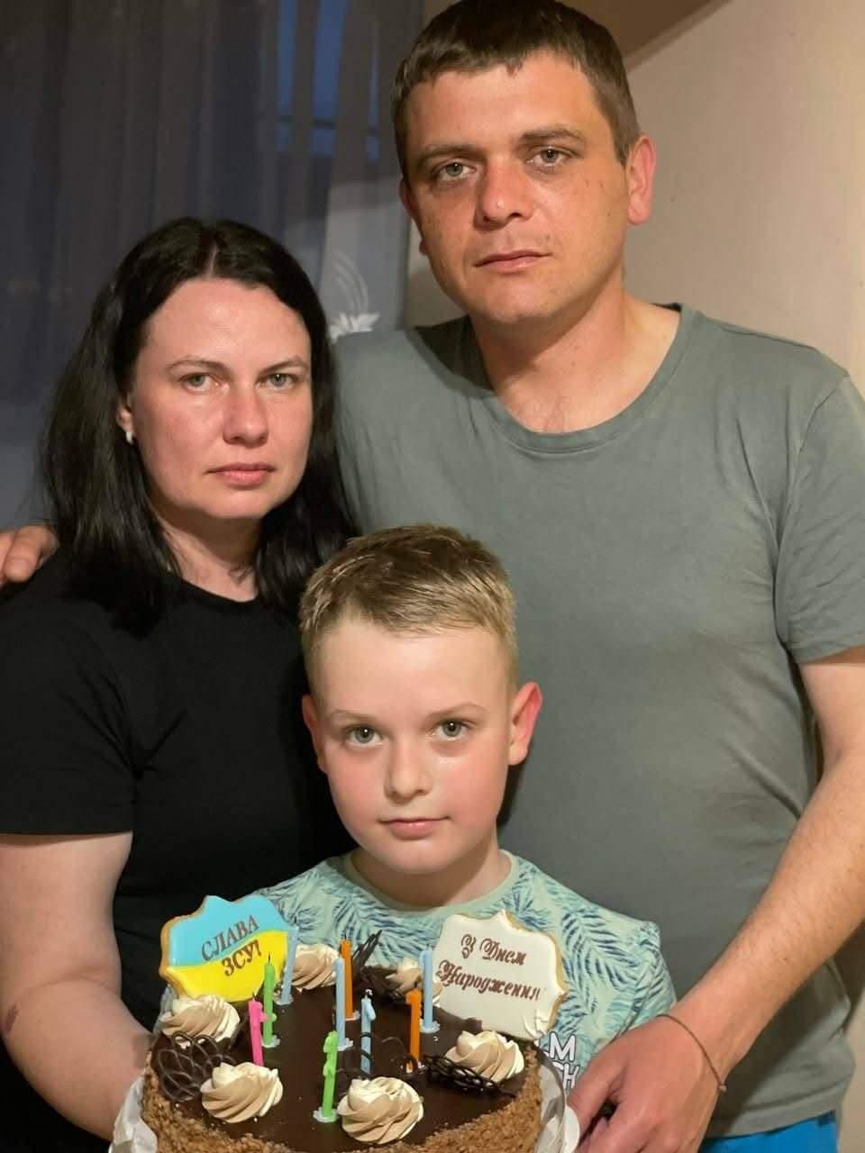 Фото Мар'яна Пенкальського із сім'єю. Джерело – Телеграм