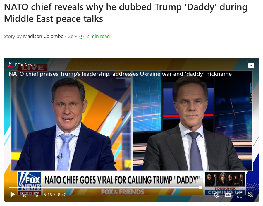 Снимок заголовка на foxnews.com