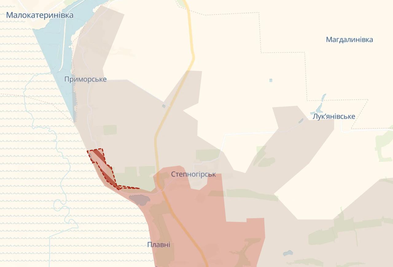 Степногорск. Карта боевых действий. Источник - Deep State